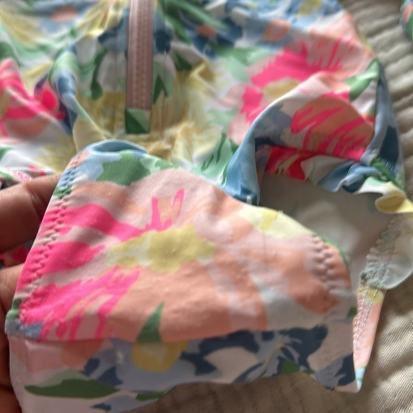 Old navy Printed Zip-Front Rashguard One-Piece Swimsuit Girl 18/24m - Picture 5 of 5